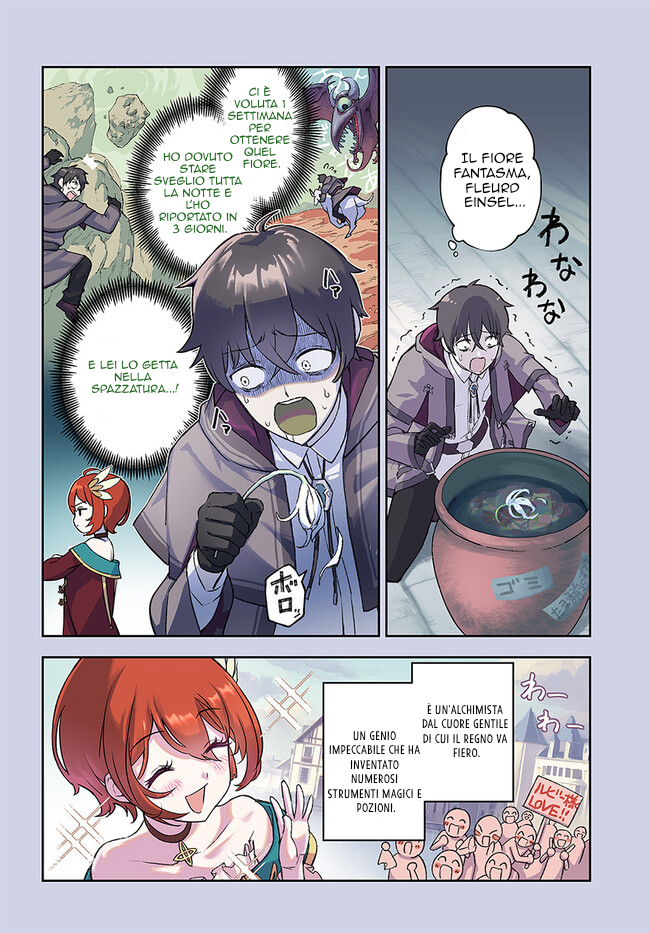 Ore Igai Dare mo Saishu Dekinai Sozai na no ni "Sozai Saishuritsu ga Hikui" to Pawahara suru Osananajimi Renkinjutsushi to Zetsuen shita Senzoku Madoushi, Henkyou no Machi de Slow Life wo Okuritai. Un genio alchimista e un assistente incompetente 第4页