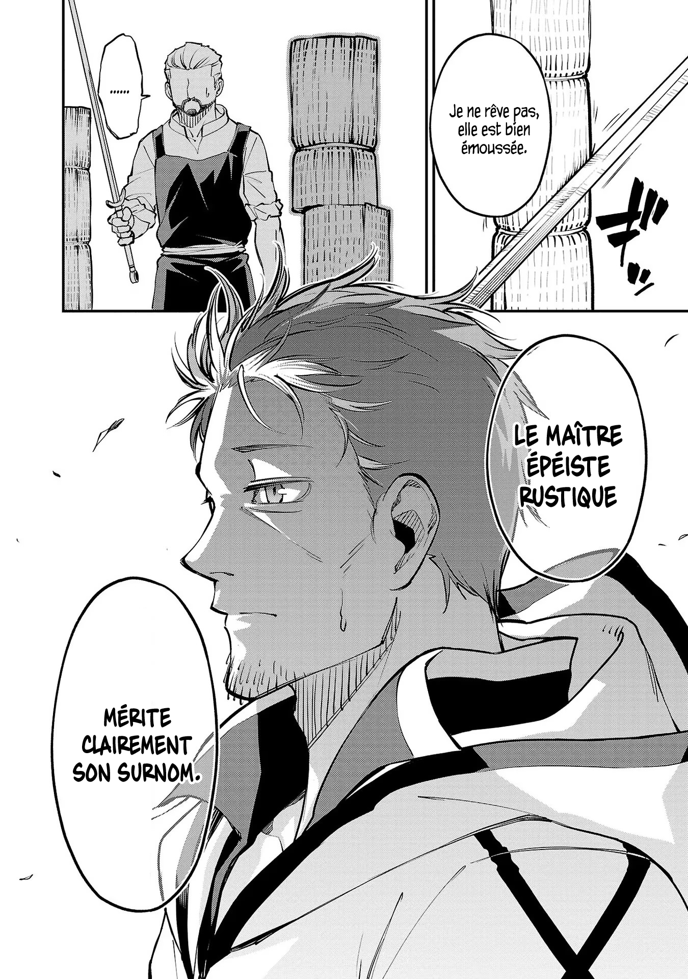 Katainaka no Ossan, Kensei ni Naru ~Tada no Inaka no Kenjutsu Shihan Datta noni, Taisei Shita Deshi-tachi ga Ore wo Hottekurenai Ken~ Un homme d'âge mûr et deux belles femmes. 第39页