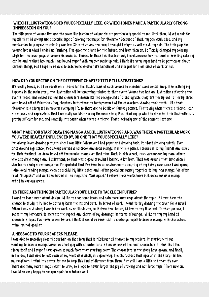 Koi to Yobu ni wa Kimochi Warui Une Fleur: Artbook - Ch 1-6 第47页