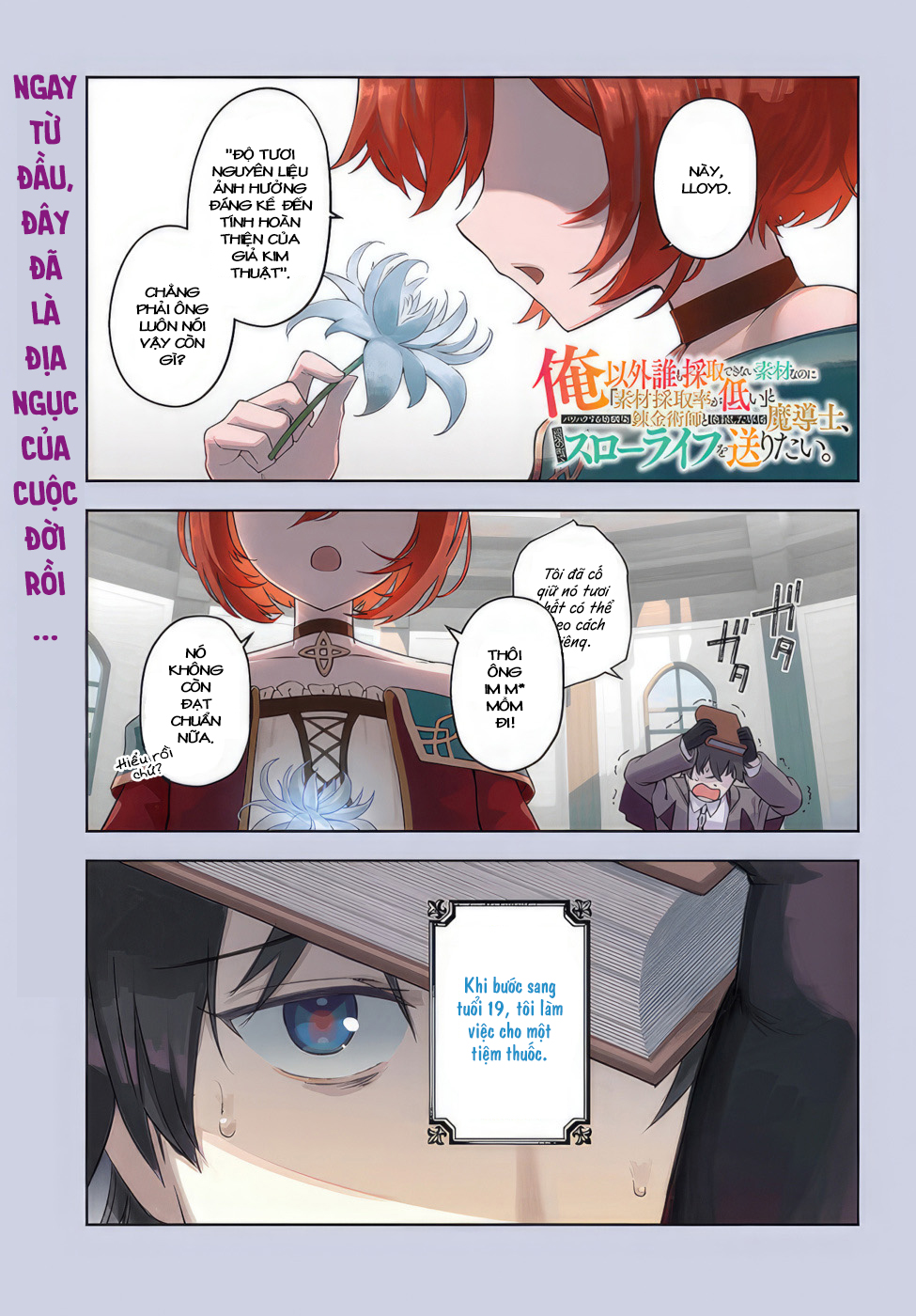 Ore Igai Dare mo Saishu Dekinai Sozai na no ni "Sozai Saishuritsu ga Hikui" to Pawahara suru Osananajimi Renkinjutsushi to Zetsuen shita Senzoku Madoushi, Henkyou no Machi de Slow Life wo Okuritai. Thiên tài giả kim và trợ lí vô dụng 第2页